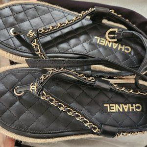 Chanel Chain of Sun thong sandals